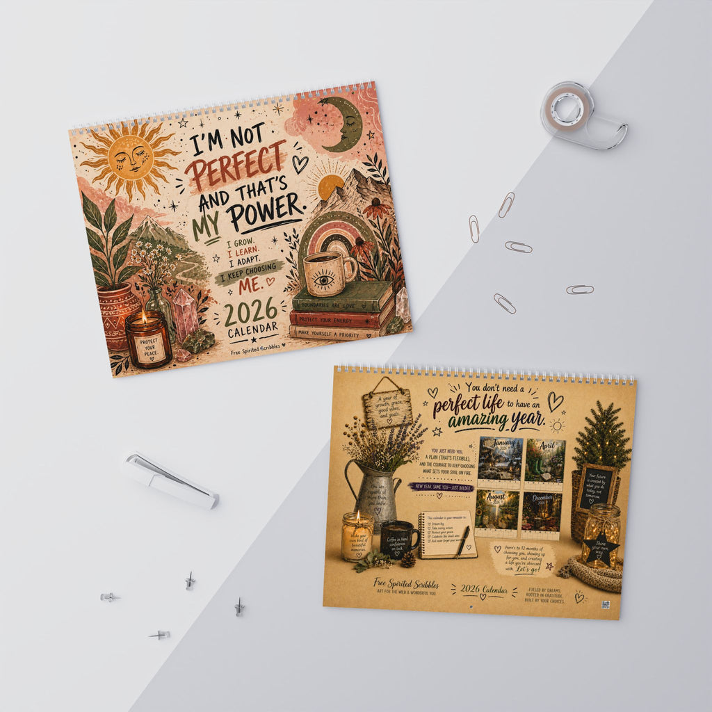 2026 Sassy Motivational Boho Wall Calendar