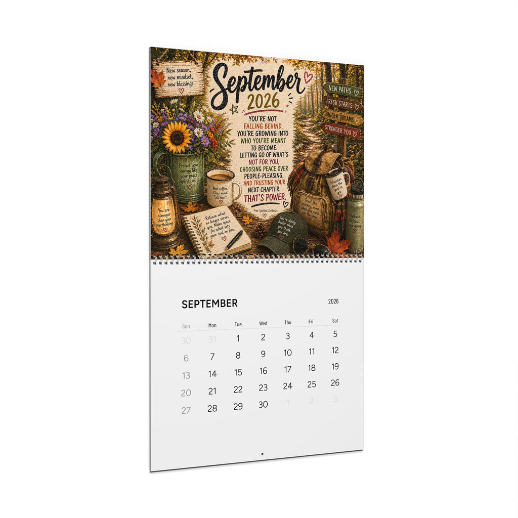 2026 Sassy Motivational Boho Wall Calendar