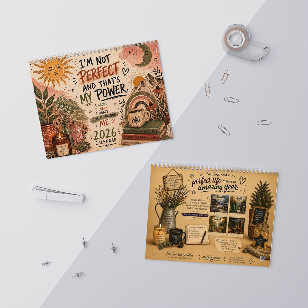 2026 Sassy Motivational Boho Wall Calendar